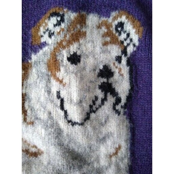 Tommy Hilfiger Vintage Cotton Knit Bulldog Sweater Academia Designer Soho SzM - Picture 5 of 5